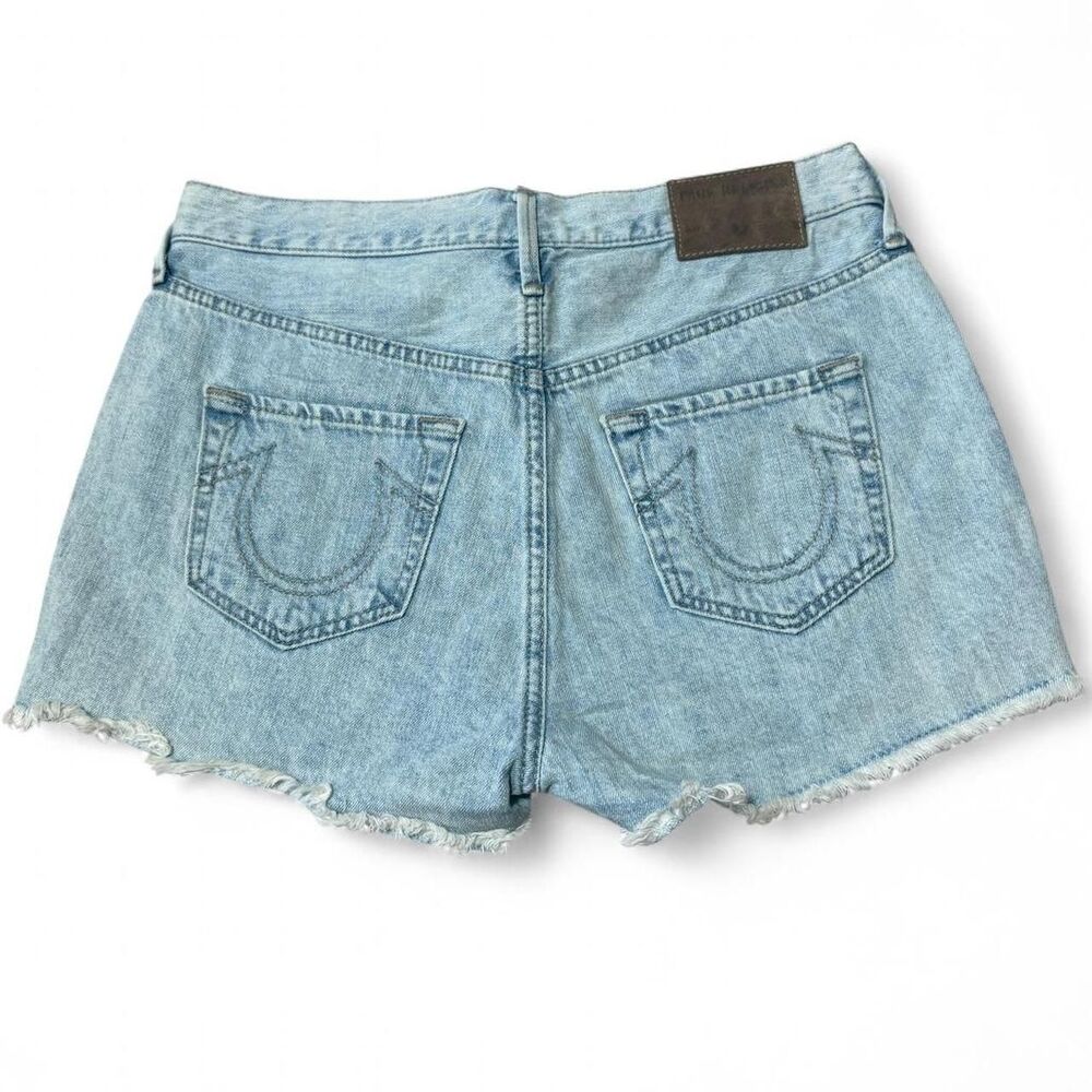 True Religion Colette High Rise Blue Denim Shorts Women’s Size 27